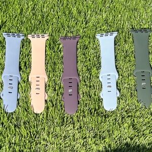 Silicone Apple Watch Bands Blush Pink Plum Black Green 38/40/41 MM